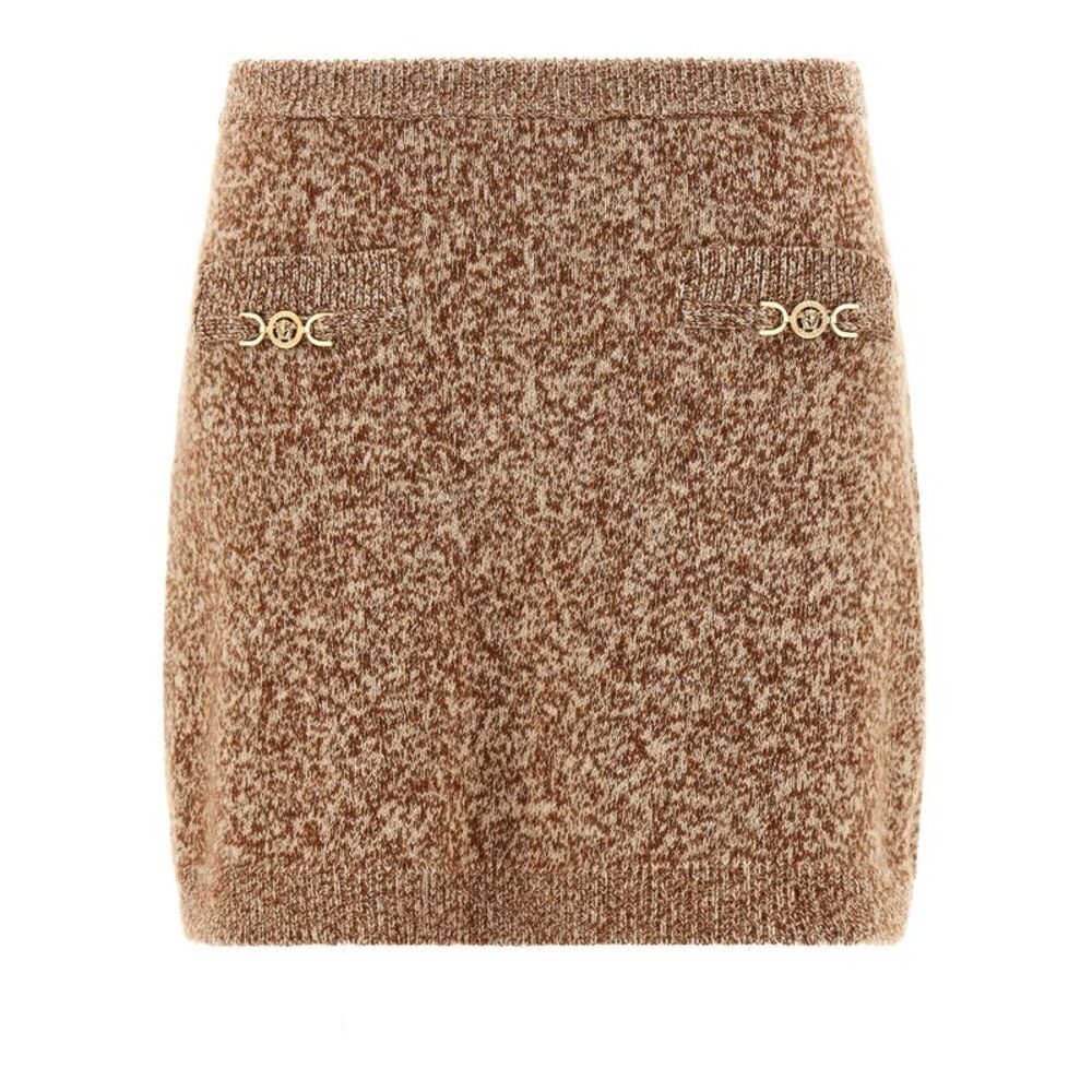 Versace Multicolor Virgin Wool Long Women's Skirt